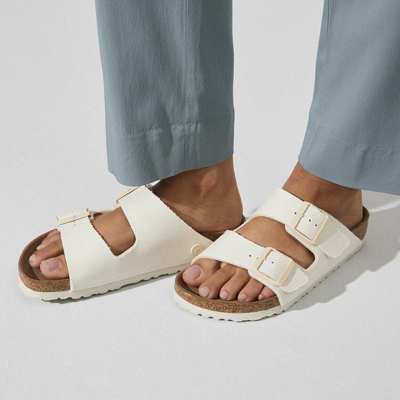 Birkenstock Vegan Micro Fiber Arizona Dame Hvide | DK 96XYU